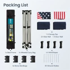 Phi Villa 10’ X 10’ Pop Up Canopy Tent With Sidewall 4 In 1 Outdoor Patio Gazebo -Phi Villa phi villa 10 x10 pop up canopy tent16