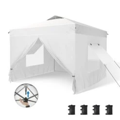Phi Villa 10’ X 10’ Pop Up Canopy Tent With Sidewall 4 In 1 Outdoor Patio Gazebo -Phi Villa phi villa 10 x10 pop up canopy tent18