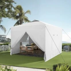 Phi Villa 10’ X 10’ Pop Up Canopy Tent With Sidewall 4 In 1 Outdoor Patio Gazebo -Phi Villa phi villa 10 x10 pop up canopy tent19