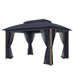 PHI VILLA 10’x13’ Patio Affordable Gazebo With Mosquito Net -Phi Villa phi villa 10 x13 patio affordable gazebo with mosquito net1