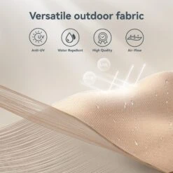 PHI VILLA 10ft 3 Tier Auto-tilt Patio Vented Umbrella With LED Lights -Phi Villa phi villa 10ft 3 tier auto tilt patio led umbrella02 8deeed77 cb94 4a1c 9075 e47e2b229098