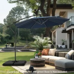 PHI VILLA 10ft Banana Parasol Umbrella Outdoor Offset Umbrella -Phi Villa phi villa 10ft banana parasol umbrella outdoor offset umbrella 0b7bfa04 de2e 49a3 a2ff 94c988eec141