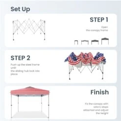 PHI VILLA 10x10Ft Pop Up Canopy Tent With Wheeled Bag,Straight Legs, 100 Sq. Ft -Phi Villa phi villa 10x10ft pop up canopy tent04