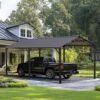 PHI VILLA 10x20ft Metal Carport With Heavy Duty Galvanized Gable Roof