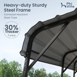 PHI VILLA 20x30ft Hardtop Carport Metal Weatherproof Car Garage Outdoor Car Shelter Shade -Phi Villa phi villa 20x30ft hardtop carport metal weatherpro03 89758e06 56b5 4c5d aac3 baedc73f3eb6