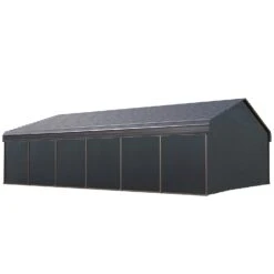 PHI VILLA 20x30ft Hardtop Carport Metal Weatherproof Car Garage Outdoor Car Shelter Shade -Phi Villa phi villa 20x30ft hardtop carport metal weatherpro07