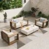 Phi Villa 4-Seater Modern Rattan Outdoor Conversation Sofa Set -Phi Villa phi villa 4 seater modern rattan outdoor conversation sofa set with wide armrest and t shaped cushions 587d9495 860b 418d 9db9 1542bbd55277