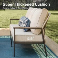 Phi Villa 5-Seater Outdoor Wicker & Steel Sofa Set With Elegant Rattan Backrest Design -Phi Villa phi villa 5 seater outdoor wicker rattan sofa set11