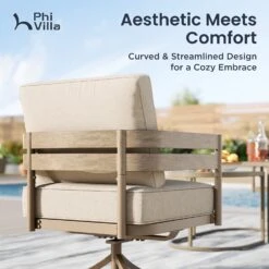 Phi Villa 5-Seater Patio Curved Metal Wood-Like Sofa Set -Phi Villa phi villa 5 seater patio metal wood like curved sofa set1