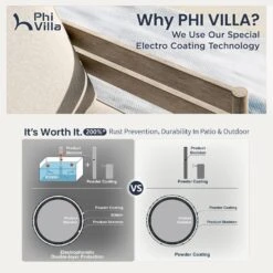 Phi Villa 5-Seater Patio Curved Metal Wood-Like Sofa Set -Phi Villa phi villa 5 seater patio metal wood like curved sofa set11