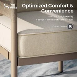 Phi Villa 5-Seater Patio Curved Metal Wood-Like Sofa Set -Phi Villa phi villa 5 seater patio metal wood like curved sofa set6