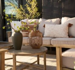 Phi Villa 5-Seater Patio Wood-Like Steel Conversation Sofa Set -Phi Villa phi villa 5 seater patio wood like steel conversation sofa set2 1