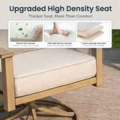 Phi Villa 5-Seater Patio Wood-Like Steel Conversation Sofa Set -Phi Villa phi villa 5 seater patio wood like steel sofa set01