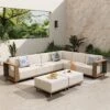 Phi Villa 6-Seater Modern Modular L-Shaped Outdoor Sectional Rattan Sofa Set 2 Phi Villa 6-Seater Modern Modular L-Shaped Outdoor Sectional Rattan Sofa Set -Phi Villa phi villa 6 seater modern luxury l shaped sectional rattan outdoor sofa set with wide armrest and ottomans