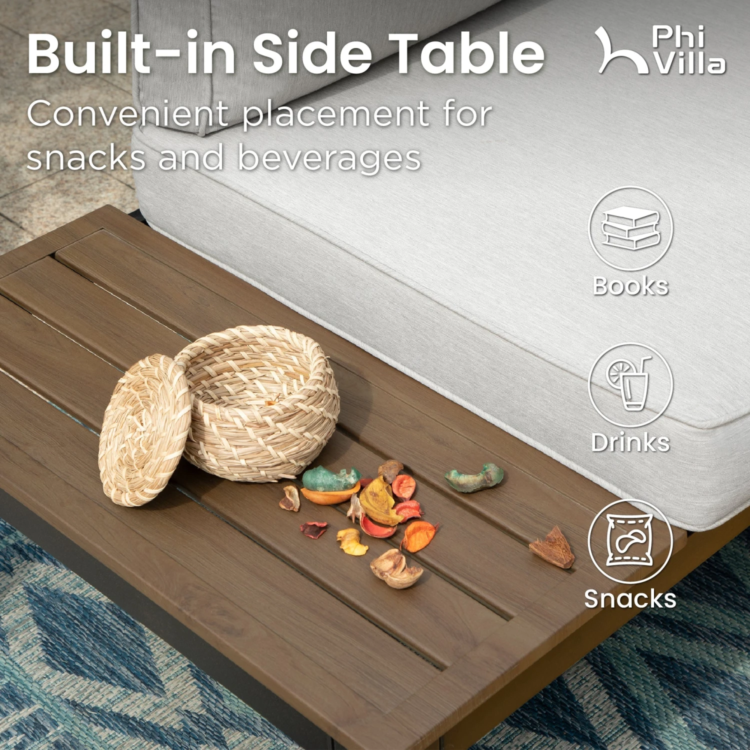 Phi Villa 6 Seater Outdoor Couch Modern Sectional Sofa With Cushions 16 Phi Villa 6 Seater Outdoor Couch Modern Sectional Sofa With Cushions - Image 14