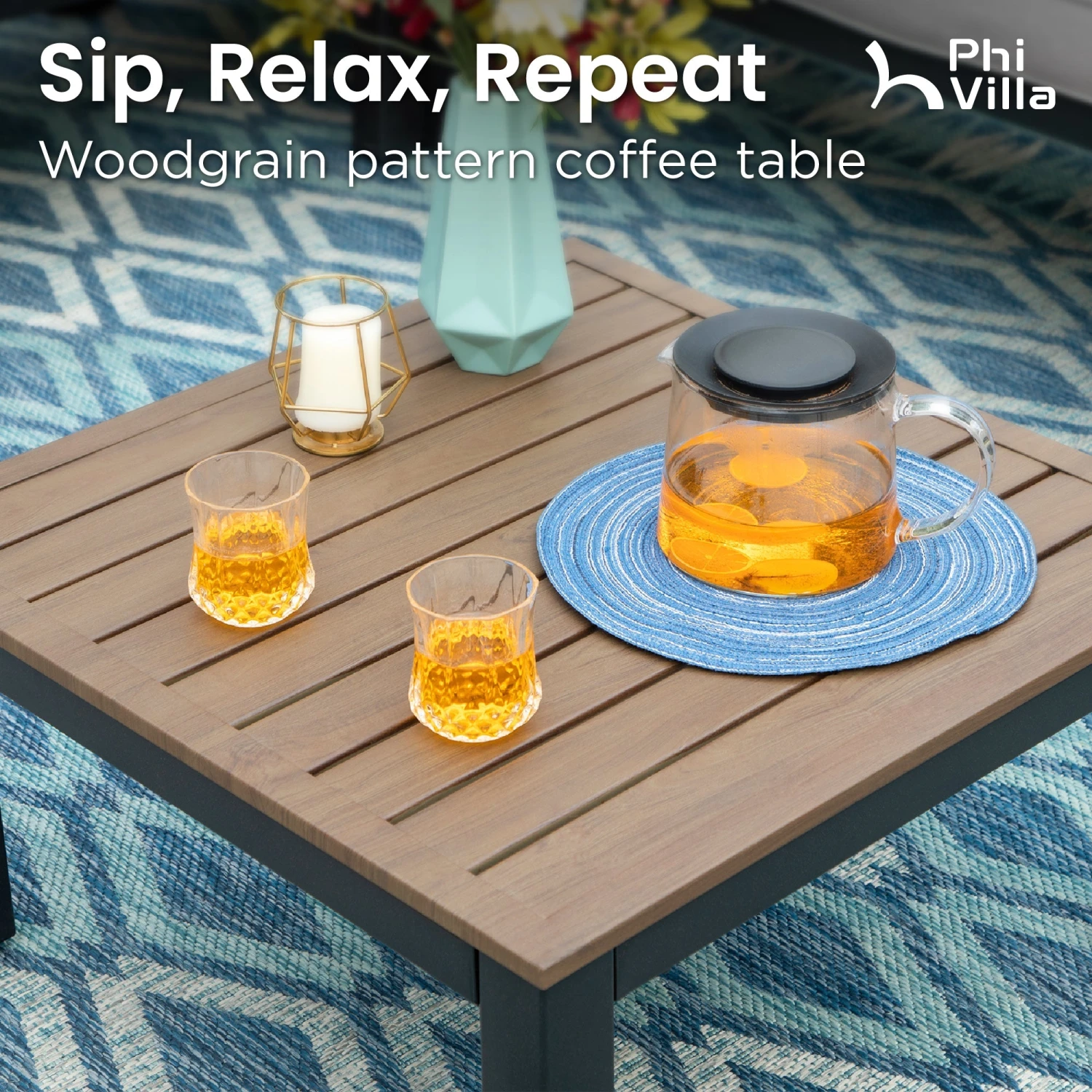 Phi Villa 6 Seater Outdoor Couch Modern Sectional Sofa With Cushions 18 Phi Villa 6 Seater Outdoor Couch Modern Sectional Sofa With Cushions - Image 16