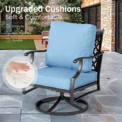 Phi Villa Outdoor Steel Sofa Set With Rectangle Fire Pit Table For Sale -Phi Villa phi villa 7 seat patio steel conversation sofa set11 58896b07 1bc1 4a84 aa65 9fdd5ea542df