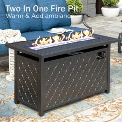 Phi Villa 7-Seater Patio Steel Conversation Sofa Set With Rectangle Fire Pit Table 29 Phi Villa 7-Seater Patio Steel Conversation Sofa Set With Rectangle Fire Pit Table -Phi Villa phi villa 7 seater contemporary peacock blue patio aluminum sofa 8