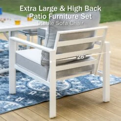 Phi Villa 7-Seater Patio Aluminum Sofa 6 Pcs Outdoor Furniture Set With Coffee Table 35 Phi Villa 7-Seater Patio Aluminum Sofa 6 Pcs Outdoor Furniture Set With Coffee Table -Phi Villa phi villa 7 seater patio aluminum sofa with armrests cushions backyard08 19da49cd 6a39 46e5 b14d 4c2df0fd0823