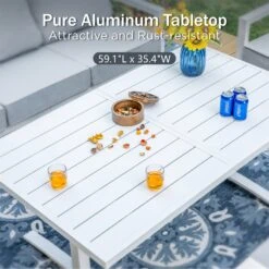 Phi Villa 7-Seater Patio Aluminum Sofa 6 Pcs Outdoor Furniture Set With Coffee Table 37 Phi Villa 7-Seater Patio Aluminum Sofa 6 Pcs Outdoor Furniture Set With Coffee Table -Phi Villa phi villa 7 seater patio aluminum sofa with armrests cushions backyard12