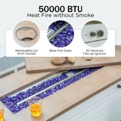 Phi Villa 7-Seater Patio Aluminum Sofa With Rectangle Metal Gas Fire Pit Table -Phi Villa phi villa 7 seater patio aluminum sofa with armrests cushions backyard13