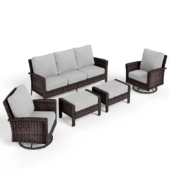 Phi Villa Patio Rattan Furniture Wicker 7-Seater Outdoor Swivel Sofa Sets 32 Phi Villa Patio Rattan Furniture Wicker 7-Seater Outdoor Swivel Sofa Sets -Phi Villa phi villa 7 seater patio rattan furniture wicker outdoor swivel sofa sets2