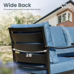 Phi Villa 7-Seater Patio Steel Conversation Sofa Set With Coffee Table & Ottomans -Phi Villa phi villa 7 seater patio steel sofa with multi functional ottomans5 5d383d49 5ca5 4c6b b041 617e0af6faa8