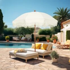 Phi Villa 7ft Patio Beach Tassel Umbrella UPF 50+ With Carry Bag -Phi Villa phi villa 7ft beach tassel umbrella02