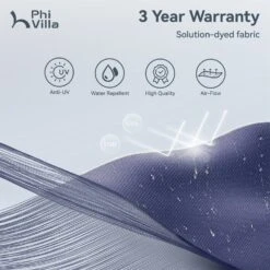 PHI VILLA 9X12ft Hydraulic Cantilever Patio Parasols Umbrellas -Phi Villa phi villa 9x12ft cantilever patio umbrella06