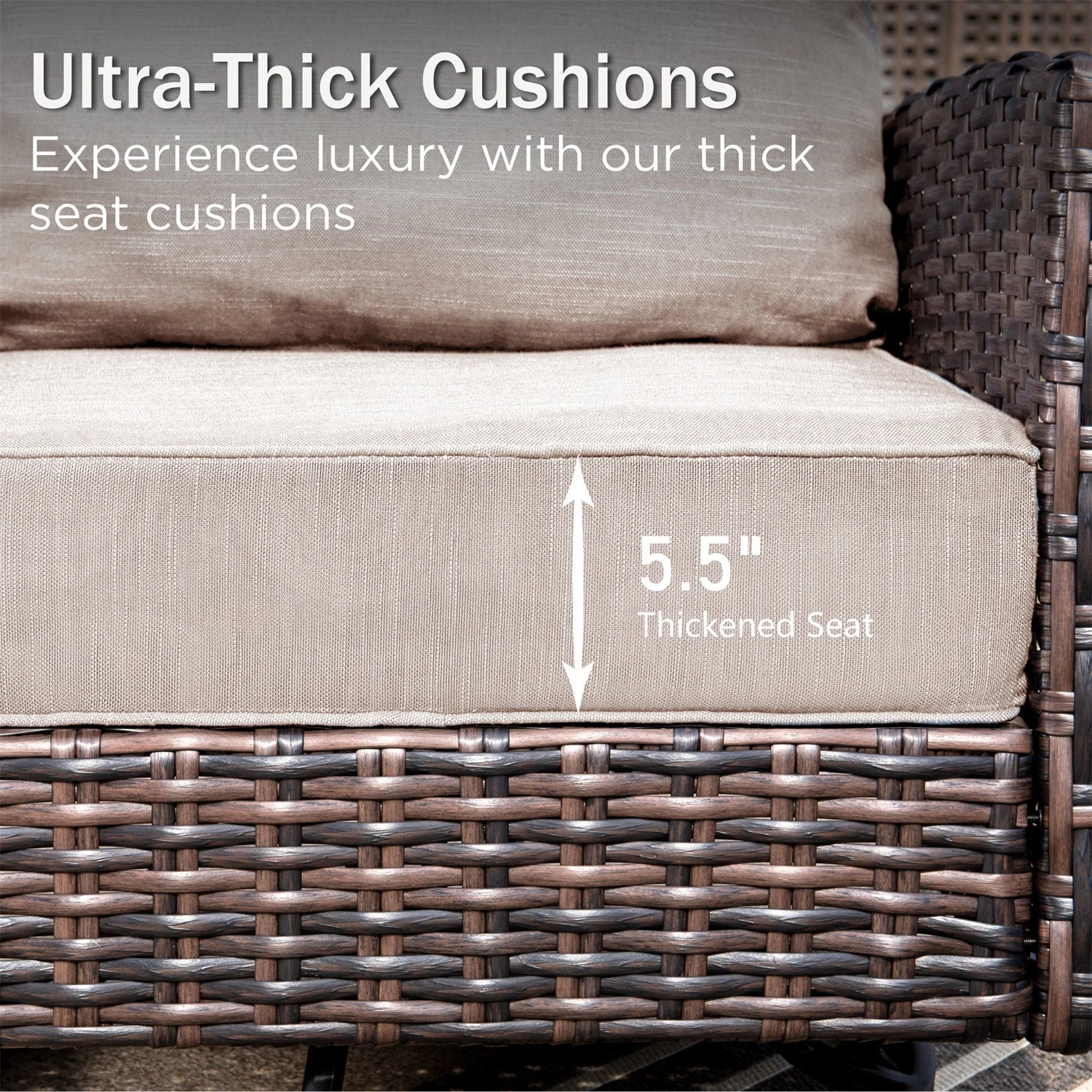 Phi Villa Patio Rattan Furniture Wicker 7-Seater Outdoor Swivel Sofa Sets 18 Phi Villa Patio Rattan Furniture Wicker 7-Seater Outdoor Swivel Sofa Sets - Image 16