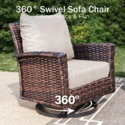 Phi Villa Outdoor Rattan Furniture Wicker 7-Seater Patio Swivel Sofa Sets With Coffee Table -Phi Villa phi villa outdoor 7 seater sofa rattan furniture15 1