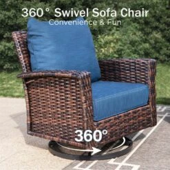 Phi Villa Outdoor Rattan Furniture Wicker 7-Seater Patio Swivel Sofa Sets With Coffee Table -Phi Villa phi villa outdoor 7 seater sofa rattan furniture35