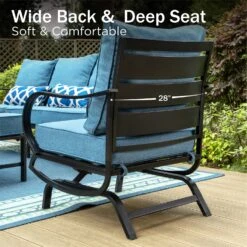 Phi Villa 7-Seater Outdoor Steel Conversation Sofa Set With Multi-functional Ottomans -Phi Villa phi villa outdoor patio steel sofa set03 41fc019e af1c 48d9 b534 c21306b5b7bf