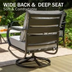 Phi Villa 9-Seater Outdoor Steel Sofa With Cushions And Multi-functional Ottomans -Phi Villa phi villa outdoor patio steel sofa set05 2a1e0159 3527 4576 9c69 c0d88832847a