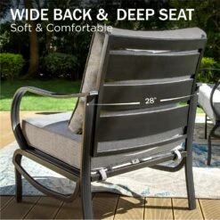 Phi Villa 7-Seater Patio Steel Conversation Sofa Sets With Coffee Table -Phi Villa phi villa outdoor patio steel sofa set08 e18808dd 2302 49cd a101 006fc380cac9