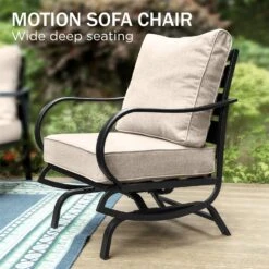 Phi Villa 5-Seater Patio Steel Sofa Set With Cushions & Coffee Table -Phi Villa phi villa outdoor patio steel sofa set11 9cfe9ccc d573 42d3 b1f7 440730d17f89