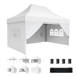 Phi Villa Pop Up Canopy Tent For Party Outdoor Gazebo With Wheeled Storage Bag -Phi Villa phi villa outdoor pop up canopy tent gazebo for party wedding gazebo tent with wheeled storage bag
