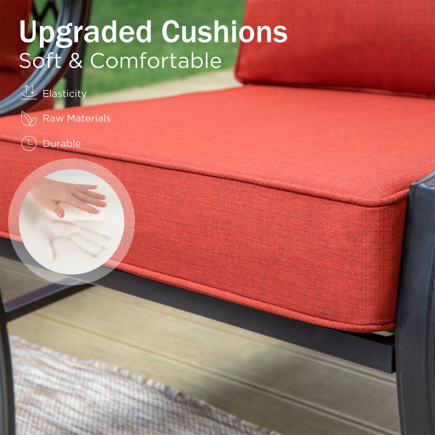 Phi Villa 7-Seater Patio Steel Sofa With Cushions And Multi-fuctional Ottomans 14 Phi Villa 7-Seater Patio Steel Sofa With Cushions And Multi-fuctional Ottomans - Image 12