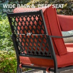 Phi Villa 9-Seater Outdoor Steel Conversation Sofa Sets With Leather Grain Fire Pit Table -Phi Villa phi villa outdoor steel conversation sofa set05