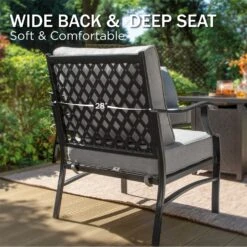 Phi Villa 7-Seater Patio Steel Sofa With Multi-fuctional Ottomans And Coffee Table -Phi Villa phi villa outdoor steel conversation sofa set05 2bd3e41b 8d0d 4727 990d 7b4c5648995e