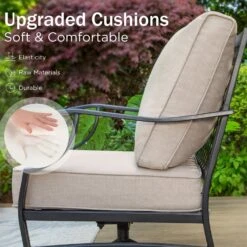 Phi Villa 5-Seater Patio Steel Sofa With Cushions -Phi Villa phi villa outdoor steel conversation sofa set11 24ed8c97 2ebb 4086 b723 c2aabd679fb4
