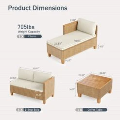 Phi Villa Patio 3-Piece All Weather Wicker Sofa -Phi Villa phi villa patio 3 piece all weather wicker sofa09