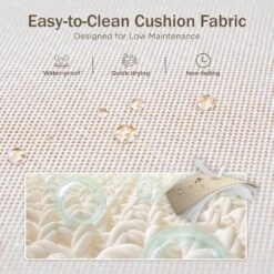 Phi Villa 5-Seater Patio Rattan And Wood-Grain Sofa Set -Phi Villa phi villa patio 5 seater rattan and wood grain sofa set7