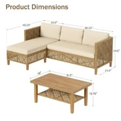 Phi Villa 4-Seater Patio Budget-Friendly Bohemian Wicker And Wood Sofa Set -Phi Villa phi villa patio budget friendly wicker sofa04