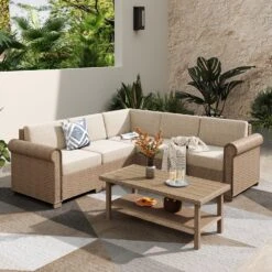 Phi Villa Outdoor Classic Garden Modular Wicker Deep Sofa Set With Coffee Table -Phi Villa phi villa patio furniture classic garden modular wicker deep sofa set05