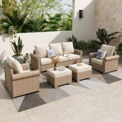 Phi Villa Patio Furniture Classic Garden Wicker Conversation Sofa Set -Phi Villa phi villa patio furniture classic garden wicker conversation sofa set04