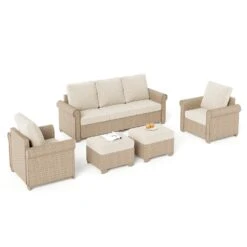 Phi Villa Patio Furniture Classic Garden Wicker Conversation Sofa Set -Phi Villa phi villa patio furniture classic garden wicker conversation sofa set05 4153bd29 b19f 40d2 b278 f4d9e829eaf0