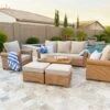 Phi Villa Patio Furniture Classic Garden Wicker Conversation Sofa Set -Phi Villa phi villa patio furniture classic garden wicker conversation sofa set 3