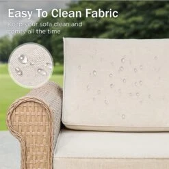 Phi Villa Outdoor Classic Garden Modular Wicker Deep Sofa Set With Coffee Table -Phi Villa phi villa patio furniture outdoor wicker deep sofa03