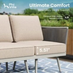 Phi Villa Patio Modern Metal And Rope Rattan Conversation Sofa Set With Coffee Table -Phi Villa phi villa patio modern rope rattan conversation sofa set with coffee table6 e9c354c9 798f 4519 afec 2d9abff76de2
